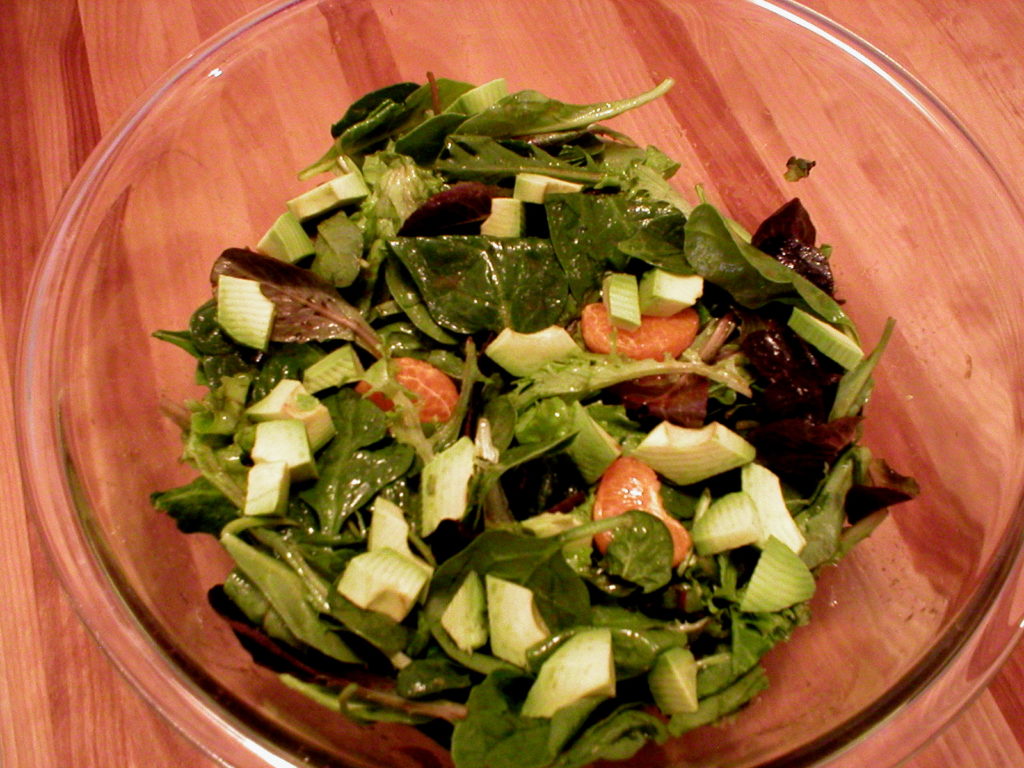 Orange Balsamic Dressing on Spring Mix Salad